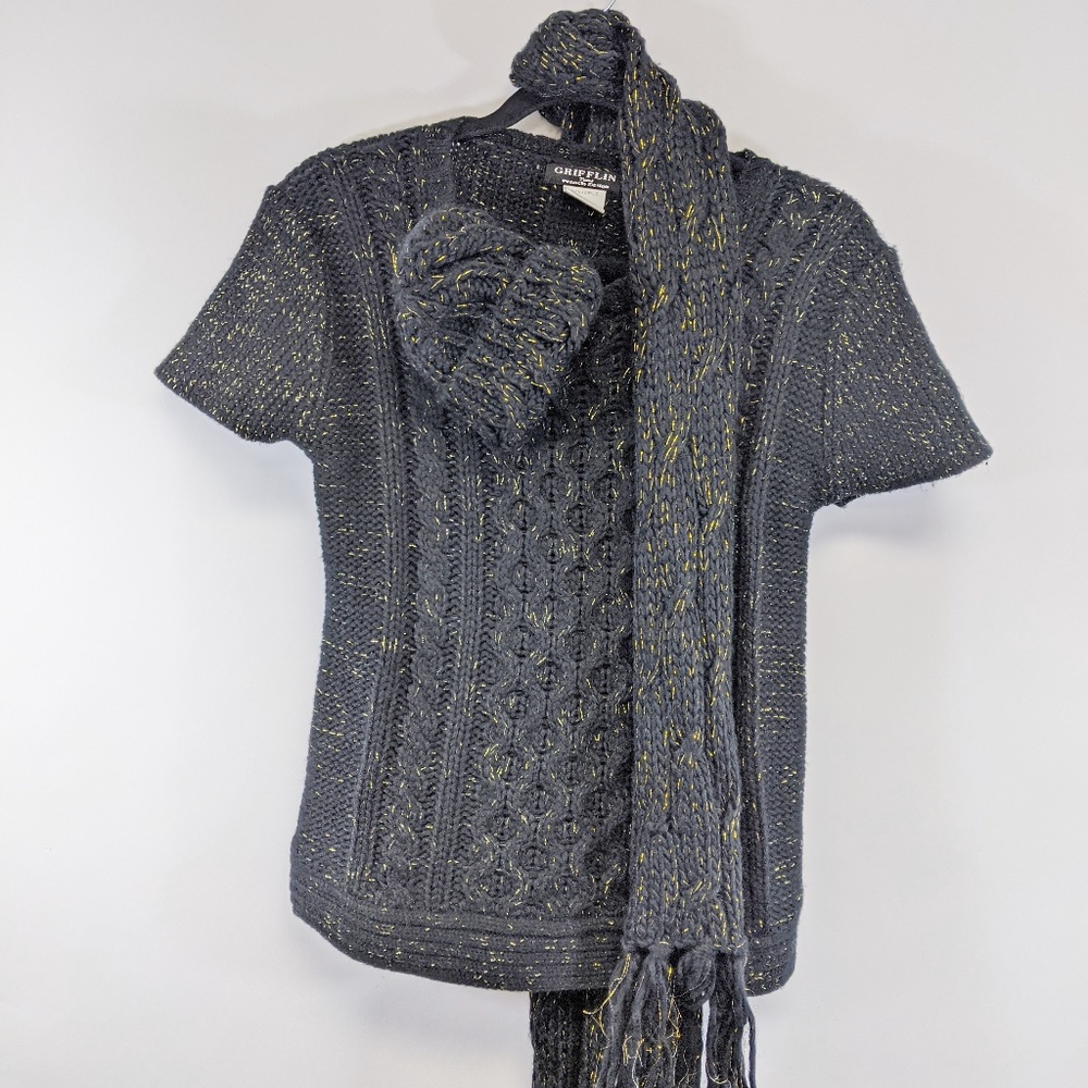 Grifflin Of Paris | Knitted Sweater/ Scarf and hat